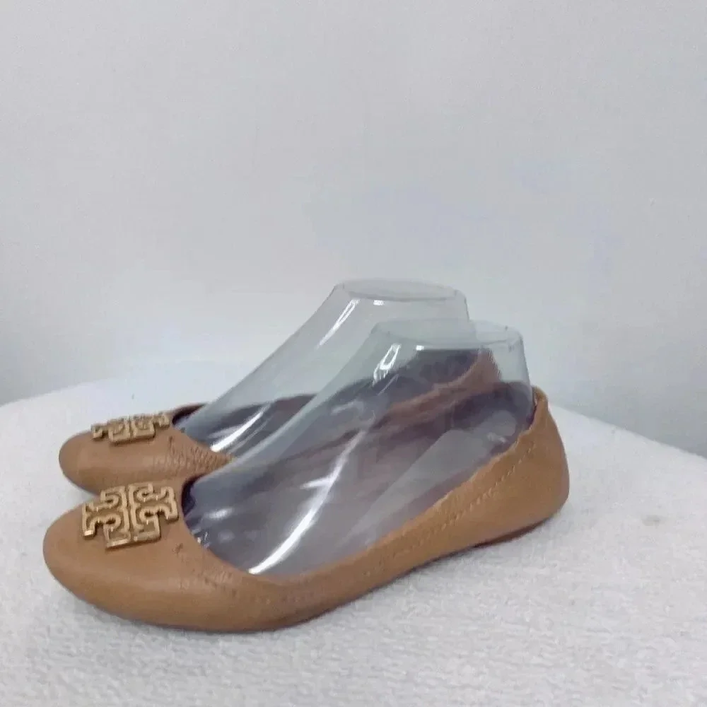 Tory Burch signature tan ballet flats 7